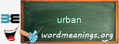 WordMeaning blackboard for urban